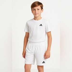 Adidas Stricon White 3-Stripe Soccer Shorts | Boys Youth XL | NEW